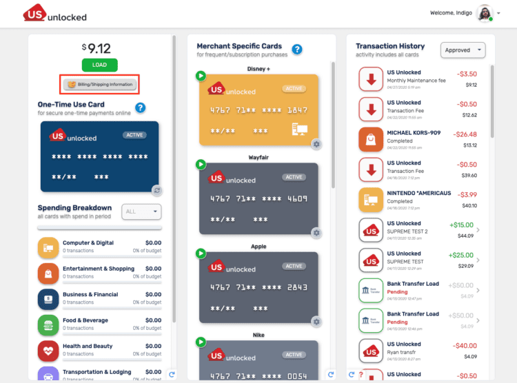 Dashboard Home