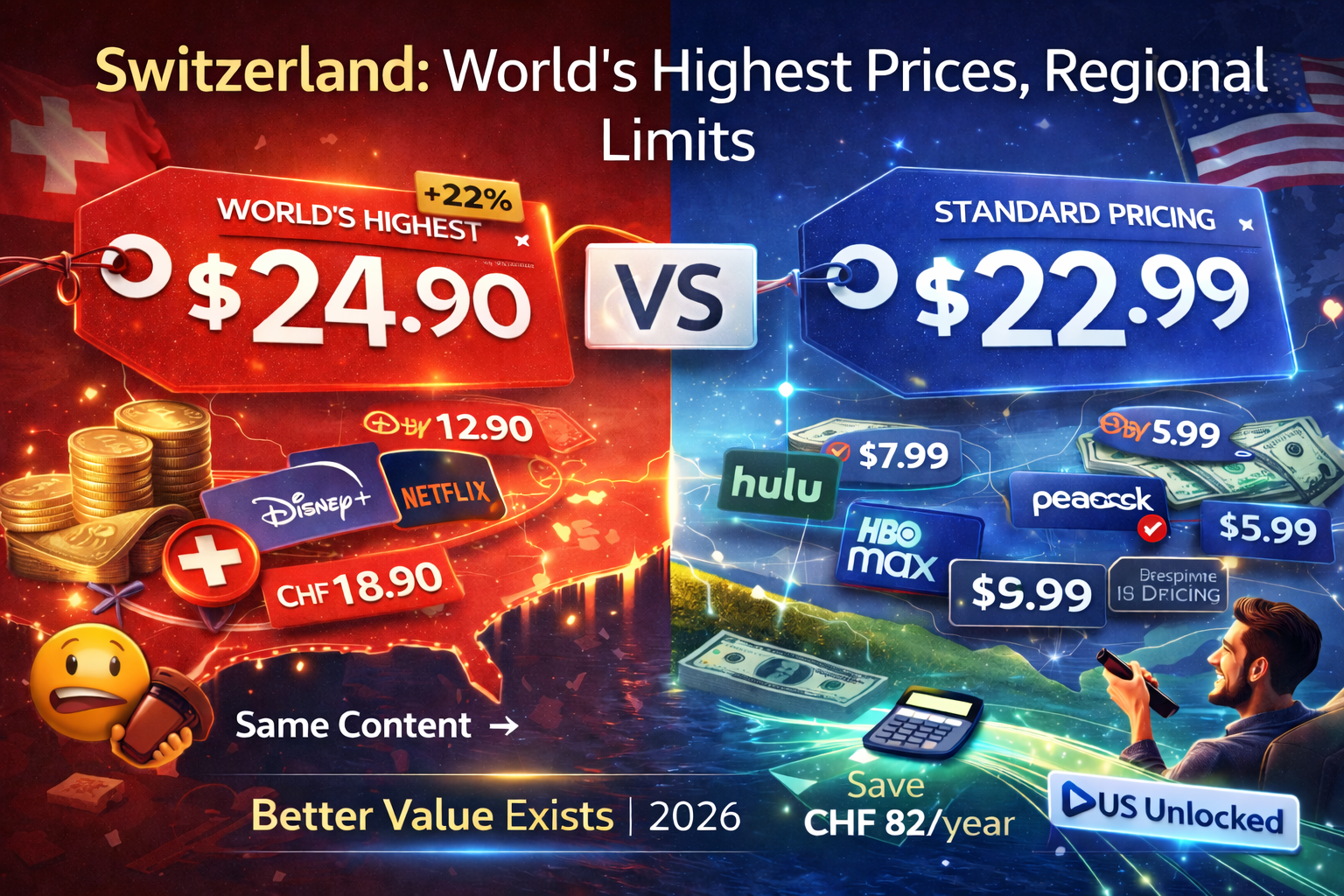 Streaming in Switzerland: World’s Highest Prices, Regional Content Limits